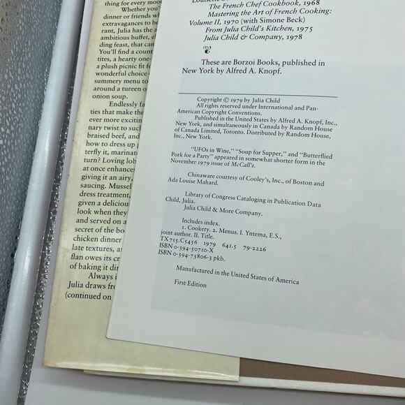 Julia Child & More Company Cookbook First Edition 1979 Orange Hardback - Picture 10 of 14